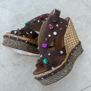 Dolce Gabbana bejeweled wedges